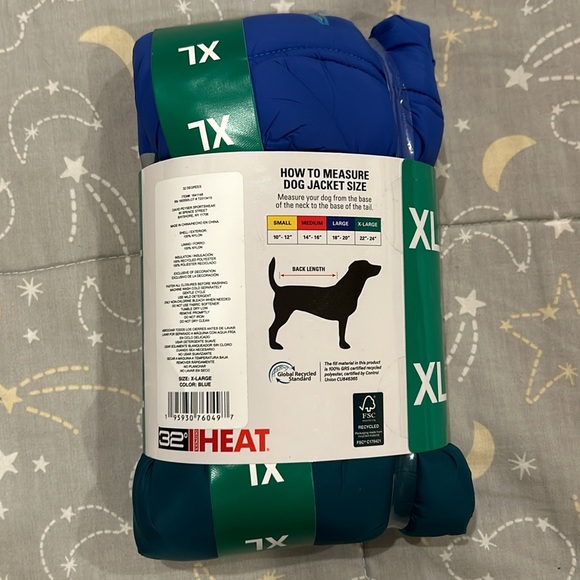 32 Degrees Dog Jacket ~ BLUE ( EXTRA LARGE ) - Picture 5 of 5